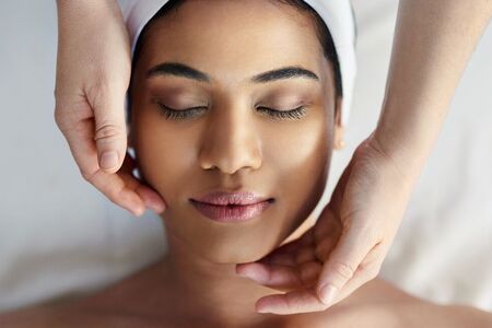 Women relaxed and about to get a facial